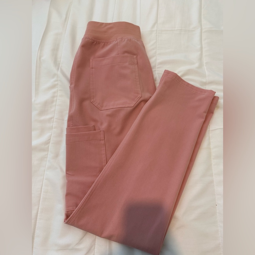 Figs High-Waisted Yola Pants Pink Sand